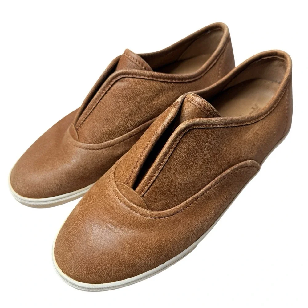 Frye Maya CVO Slip On Sneakers Women's Size 7 Brown Leather Comfort Shoes
